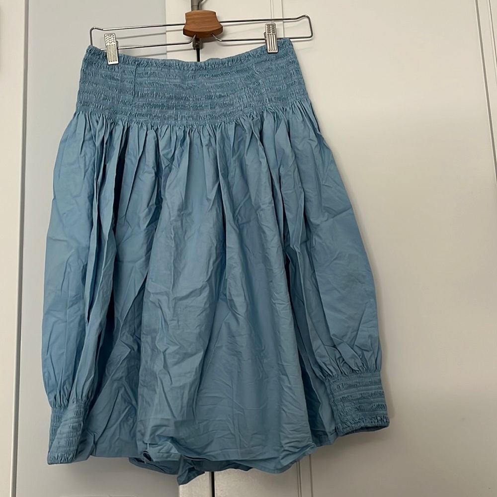 COS off-shoulder blue blouse, size 2